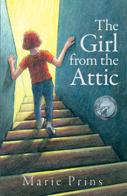 The Girl from the Attic by Marie Prins, teen book cover design